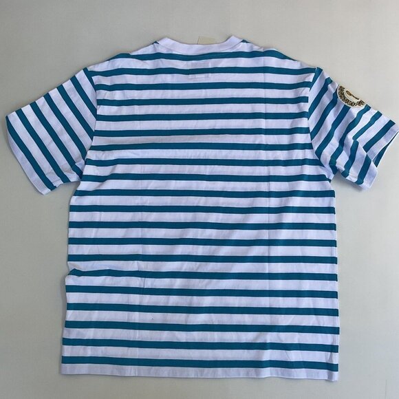 Guess Men’s FriendsWithYou Stripes T-Shirt Sort Sleeves Blue/White Size L - Picture 9 of 9